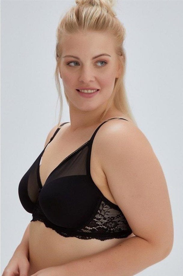 Full Cup Destekli Tam Kap Sütyen Eros 300 - Siyah