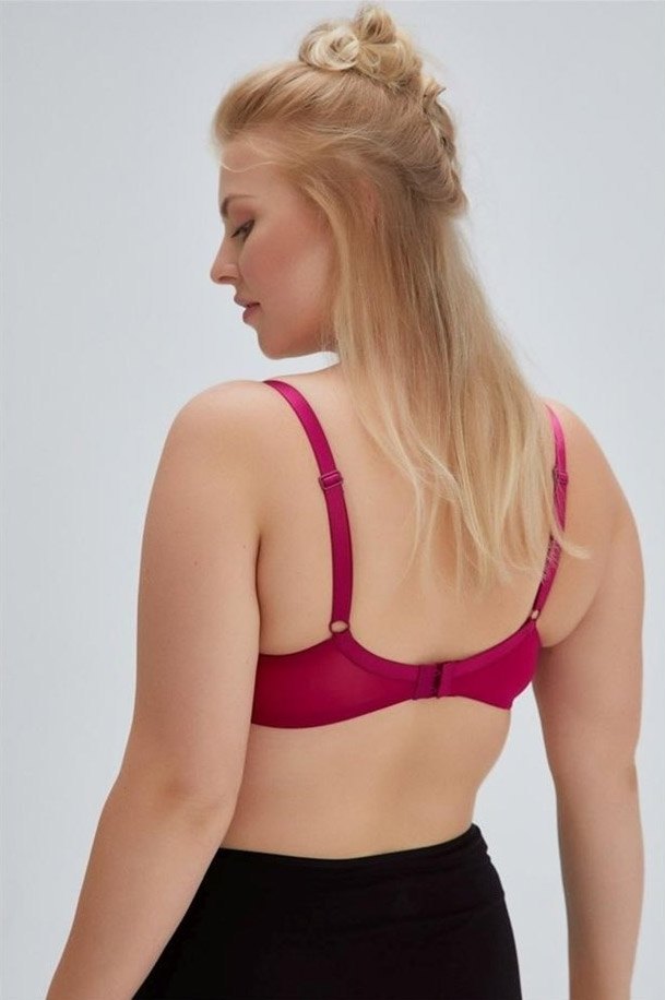 Full Cup Destekli Tam Kap Sütyen Eros 300 - Vişne