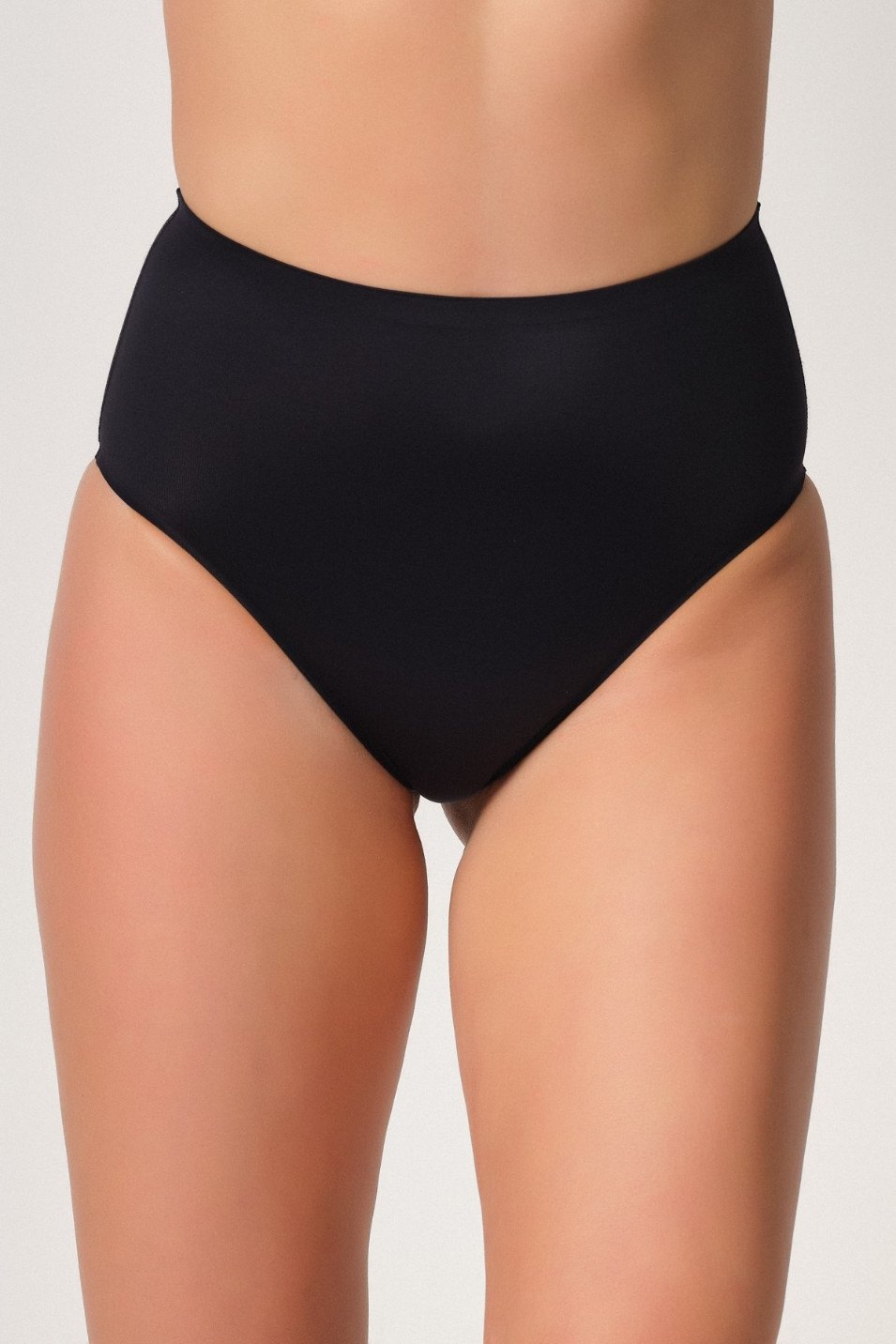 Yüksek Bel Lazer Slip Külot Pamuklu Emay 2801 - Siyah