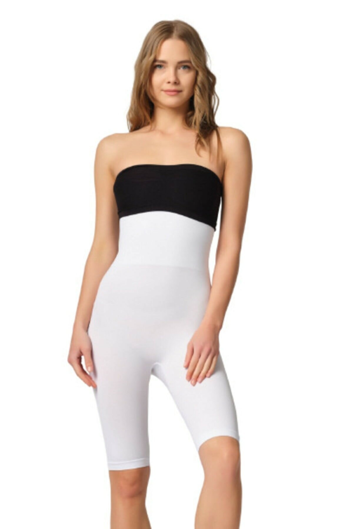 Yüksek Bel Kompresyonlu Korse Emay 2044 - Beyaz