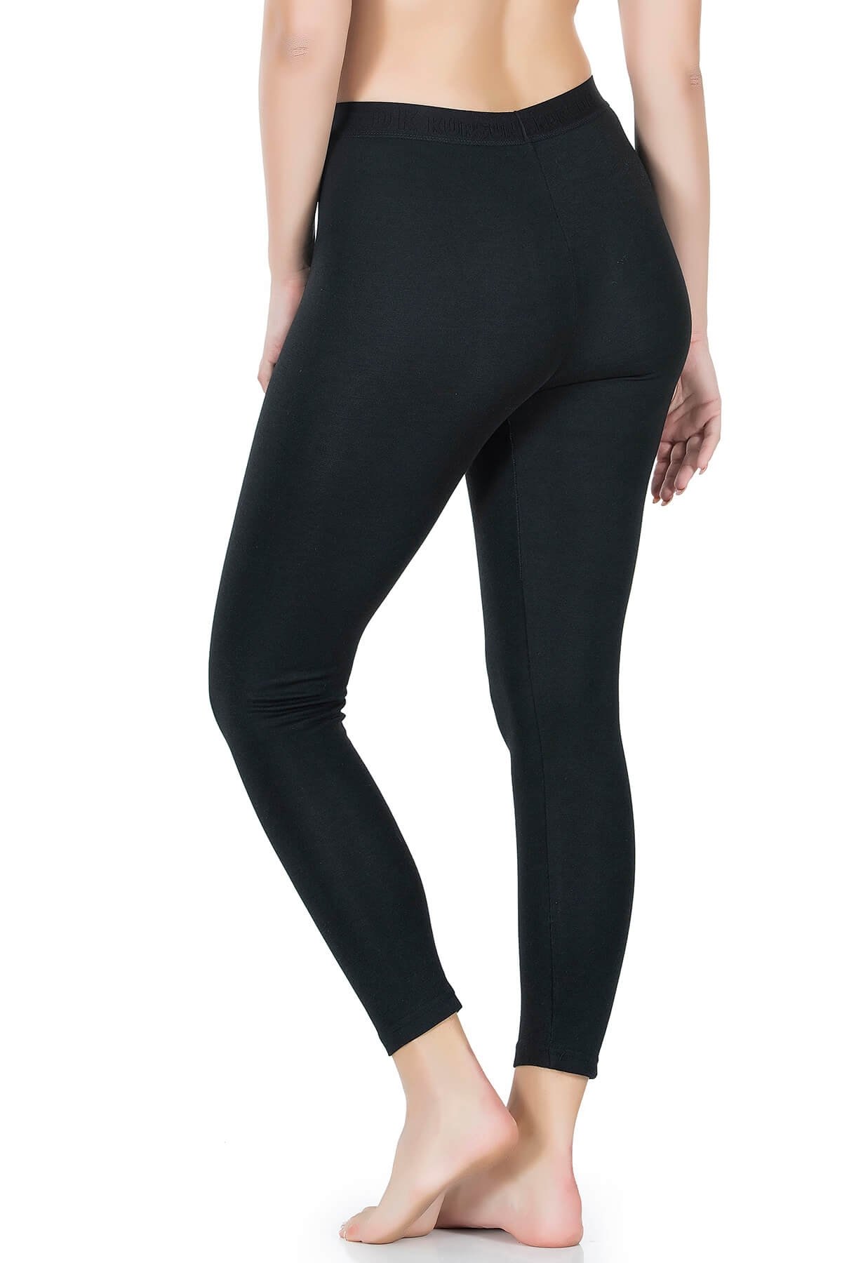 Yüksek Bel Esnek Kadın Tayt Derya 410 - Siyah