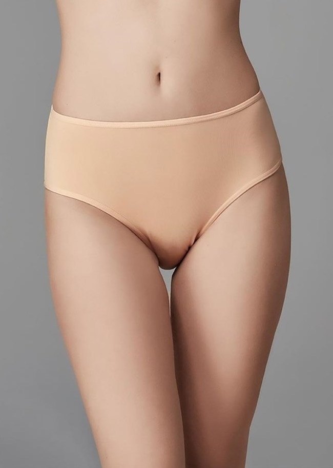 Yüksek Bel 3'lü Slip Külot Siyah Beyaz Ten Eros 710 - Beyaz-Siyah-Ten