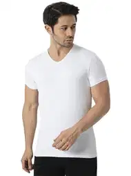 Bambu V Yaka Kısa Kollu Atlet Lüx DRM 3905