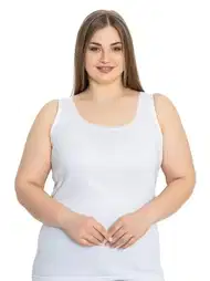 Büyük Beden Geniş Askılı Atlet Lüx Pamuklu Lüx DRM 533