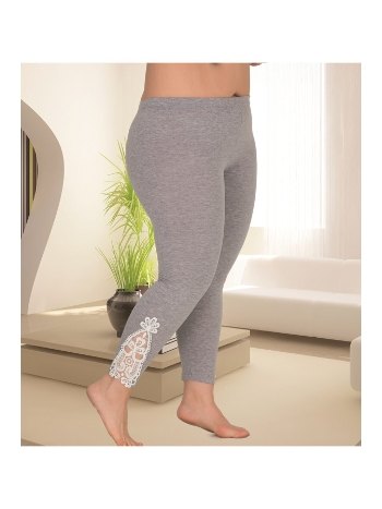 Yüksek Bel Dantel Detaylı Uzun Tayt Lady 1113