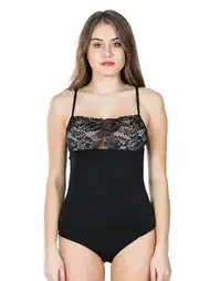 Dantel Yaka Askılı Çıtçıtlı Body Derya Kurşun 312