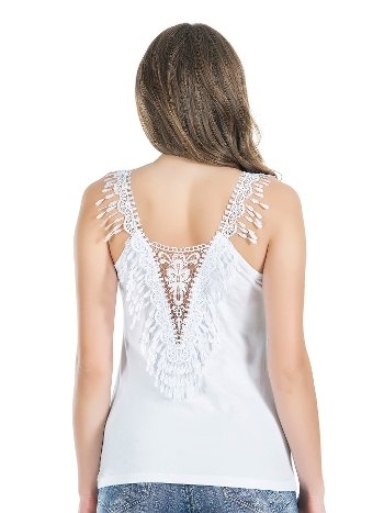 Pamuklu Dekolte Güpürlü Kadın Atlet Derya 178