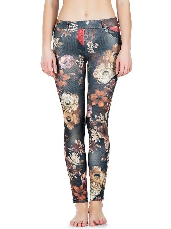 Desenli Yüksek Bel Kadın Tayt Derya 461