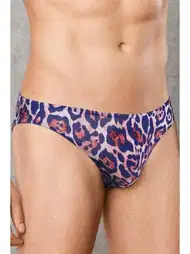 Leopink Desenli Modal Pamuklu Erkek Slip Külot Doreanse 1266