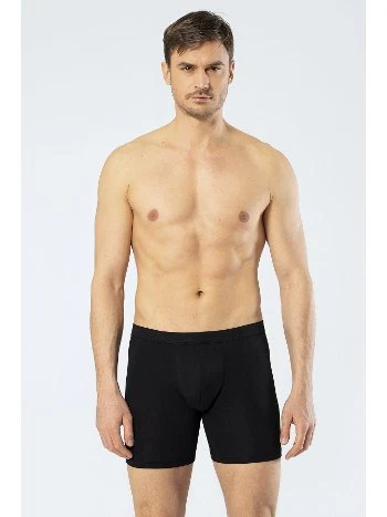 Uzun Paça Boxer Esnek Bel Lastiği Siyah Cacharel 1336