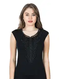 Geniş Askılı Güpürlü Kadın Body Derya Kurşun 154