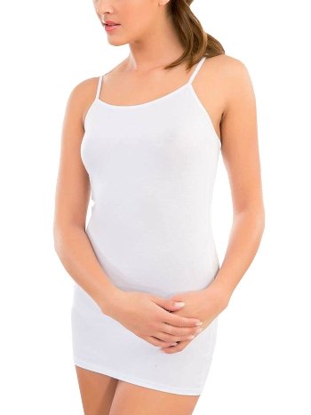 Dikişsiz Tam Boy İnce Askılı Modal Kombinezon İMER 1251