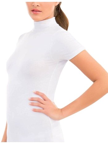 Tek Parça Kesim Boğazlı Kısa Kol Modal Body İMER 1262