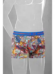 Pamuklu Patchwork Renkli Boxer Doreanse 613