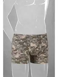 Modal Pamuklu Kamuflaj Desenli Normal Paça Boxer Doreanse 612