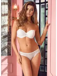 Straplez Push-Up Sütyen Bikini Külot Takımı Orkide 1234