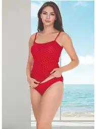 Yüksek Pamuklu Nefes Alan Atlet ve Slip Külot Takım Lady 706