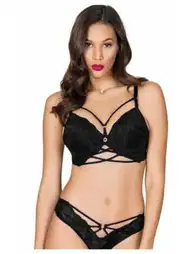 Silikonlu Taşlı Sütyen Külot Takım Le Jardin 5025