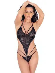 Dantel Görünümlü Tek Parça Bodysuit Sistina 929