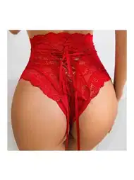Kırmızı Dantel Arka Kesimi Tanga Külot Sistina 1001