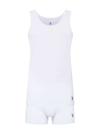 Beyaz Somon Atlet Boxer Seti Us. POLO Assn. 80088