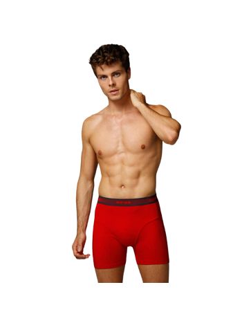 Pamuklu Esnek Bel Lastiği Uzun Boxer Eros 010