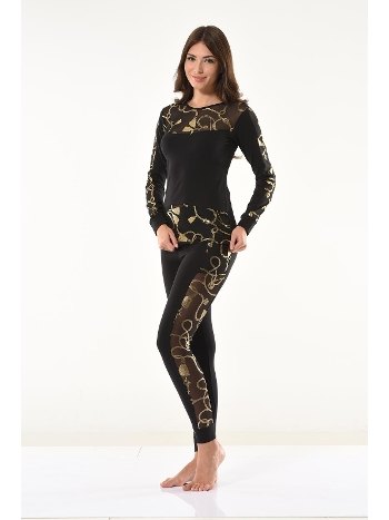 Yüksek Bel Esnek Tayt Takım Derya 1130