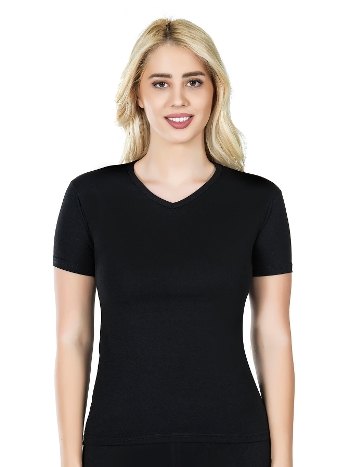 Esnek Kumaşlı Yarım Kol V Yaka Body Derya Kurşun 227