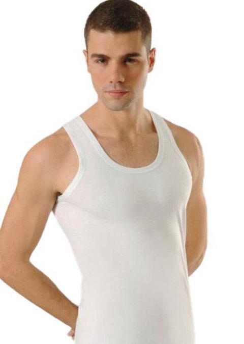 Pamuklu Uzun Atlet Erkek İç Giyim Anıt 1168 - Beyaz