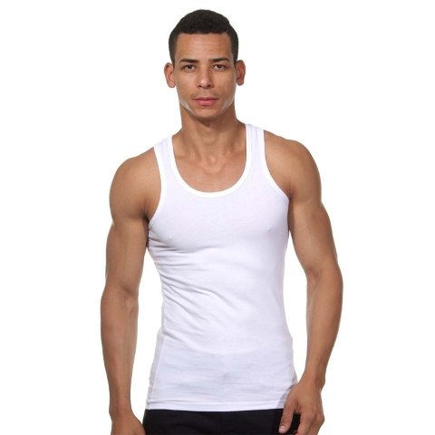 Pamuklu Uzun Atlet Erkek İç Giyim Anıt 1168 - Beyaz