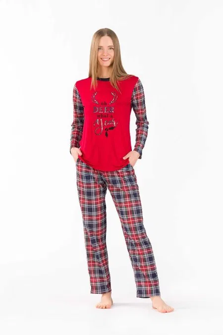 Yeni İnci Yumuşak Viskon Kadın Pijama Takımı Yeni İnci 1761