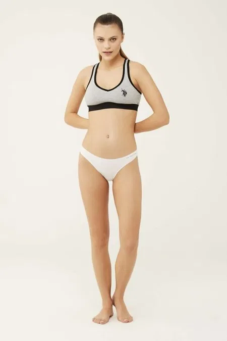 İp Detaylı Minimal String Külot Us. POLO Assn. 67007 - Siyah-Beyaz-Ten-Somon-Kırmızı