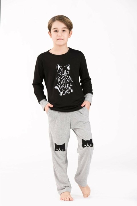 Yeni İnci Uzun Kollu Manşetli Erkek Çocuk Pijama Takımı Yeni İnci 332