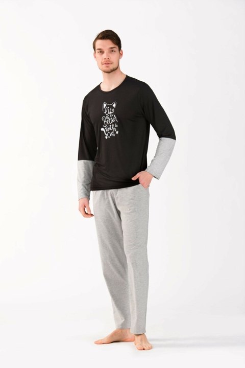 Yeni İnci Uzun Kollu Pamuklu Pijama Takımı Yeni İnci 794