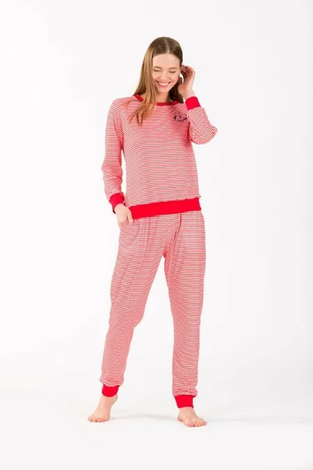 Yeni İnci Pamuklu Uzun Kollu Pijama Takımı Yeni İnci 1737
