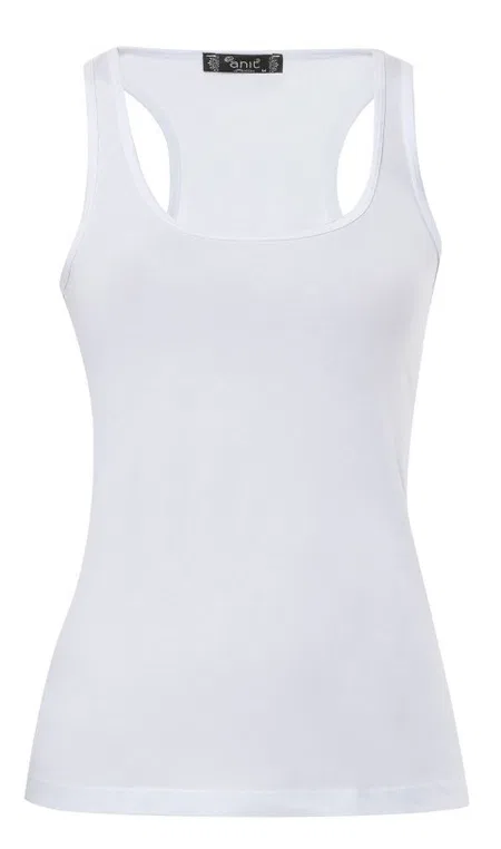 Pamuklu Dar Kesim Sporcu Atlet Anıt 2996 - Beyaz