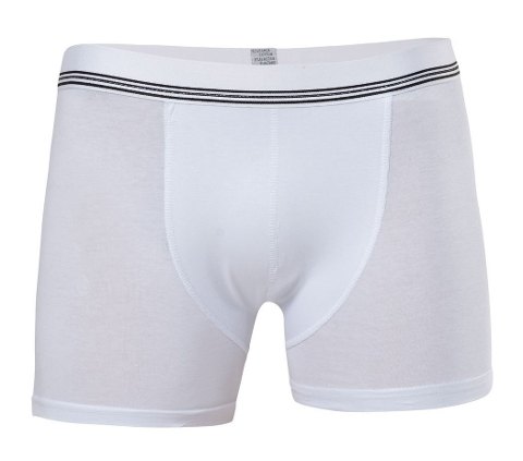 Çizgili Pamuklu Licralı Erkek Boxer Anıt 1252 - Beyaz