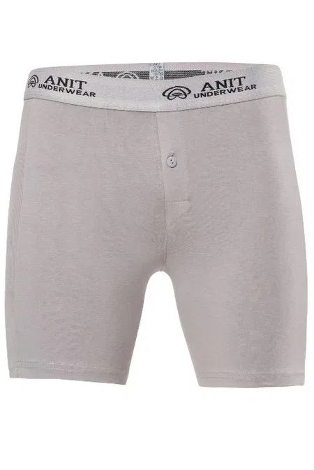 Pamuklu Elastan Uzun Erkek Boxer Anıt 1114 - Gri