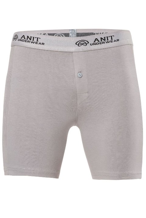 Pamuklu Elastan Uzun Erkek Boxer Anıt 1114 - Gri