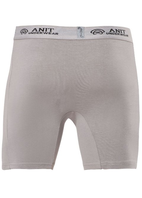 Pamuklu Elastan Uzun Erkek Boxer Anıt 1114 - Gri