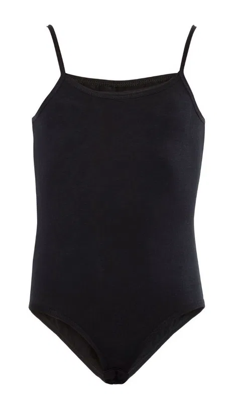 Pamuklu Geniş Askılı Kız Çocuk Body Anıt 4523 - Siyah