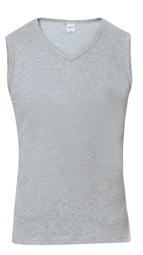 Pamuklu Ribana V Yaka O Kol Atlet Anıt 1110 - Gri