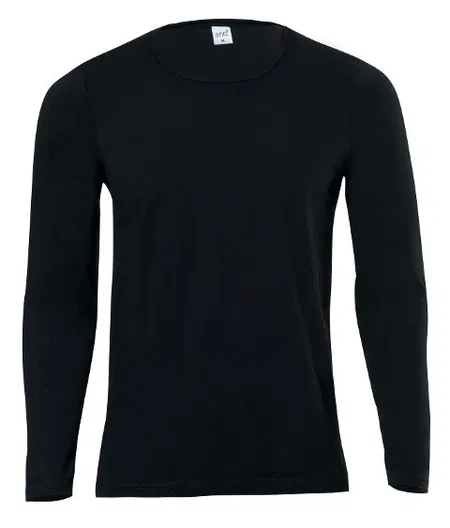 Pamuklu Uzun Kollu Fit Kalıp T-Shirt Anıt 1165 - Siyah