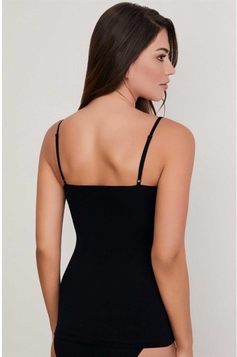 Pamuklu Nefes Alabilen Askılı Atlet 2 Li Eros 600 - Siyah