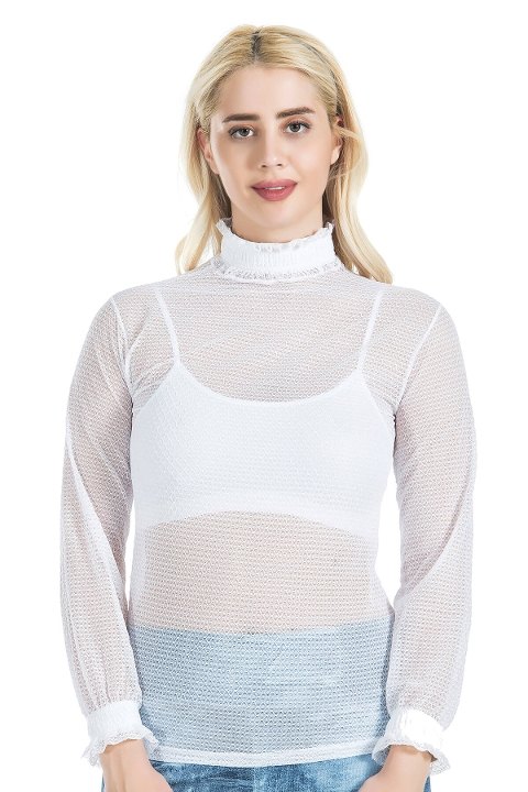 Balıkçı Yaka File Transparan Detaylı Body Derya Kurşun 146 - 2