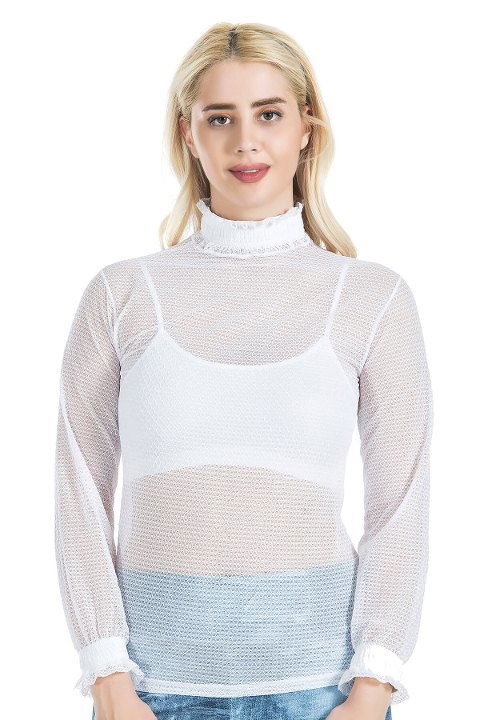 Balıkçı Yaka File Transparan Detaylı Body Derya Kurşun 146 - 2