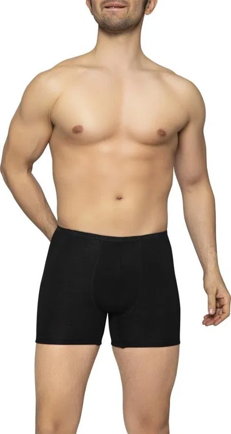 Bambu Kumaş, Esnek Bel Lastiği Erkek Boxer Lüx DRM 3911 - Siyah