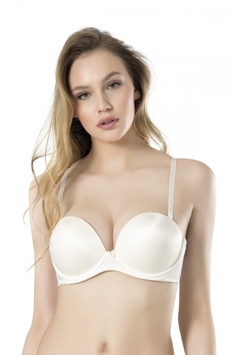 Duble Dolgulu Silikon Bantlı Straplez Sütyen Fabony 3040