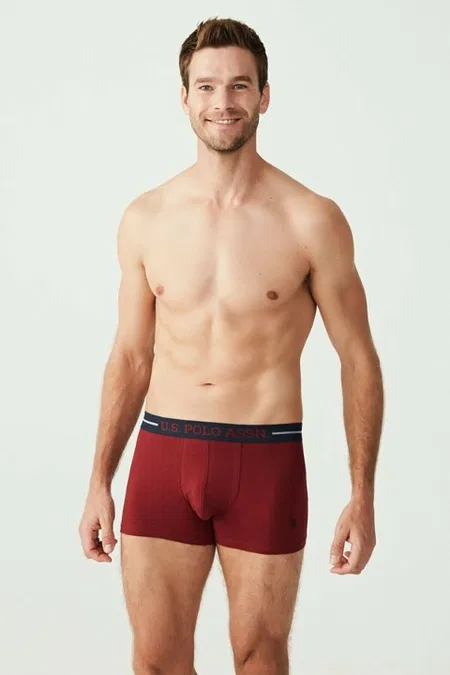 Baskılı Esnek Bel Lastikli 3'lü Boxer U.S. Polo Assn. 80328 - Görsel