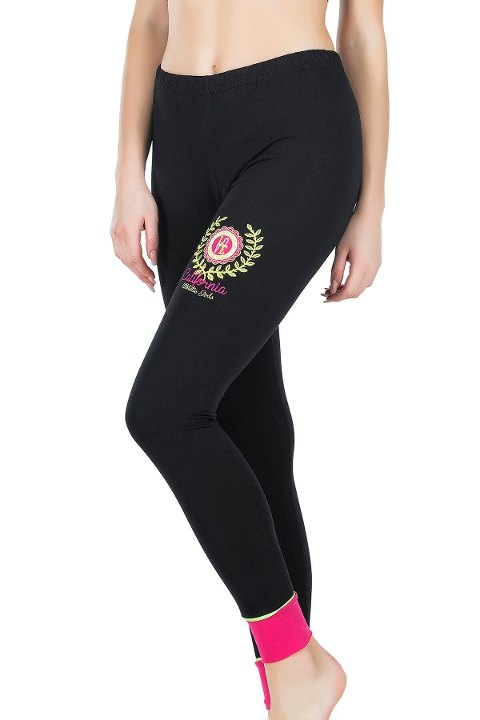 Yüksek Bel Esnek Kadın Tayt Derya 0538 - Siyah